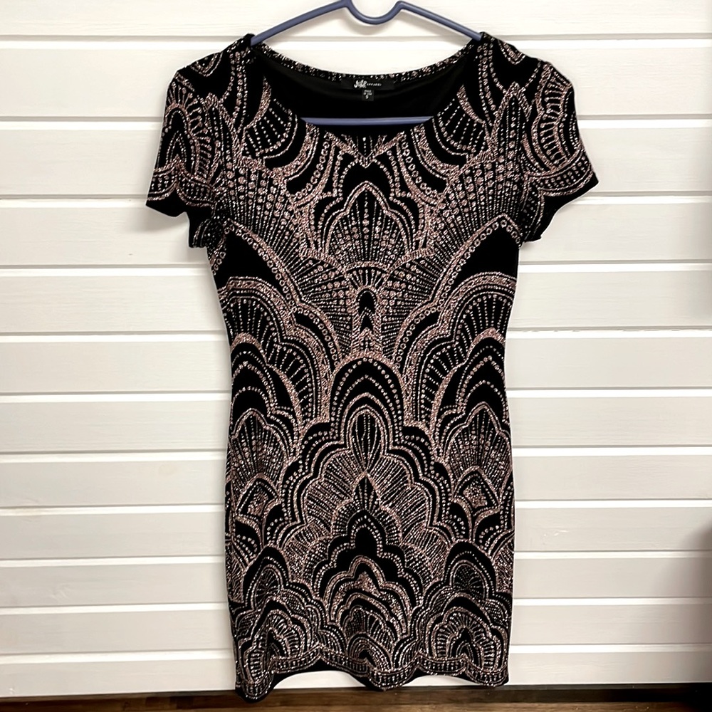 Glitter shift dress
